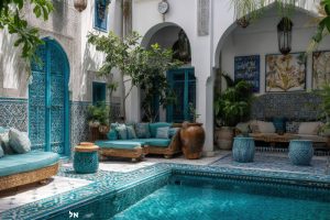 עיצוב מודרני לחצר - טיפים לעיצוב חצר עם בריכה מלבנית